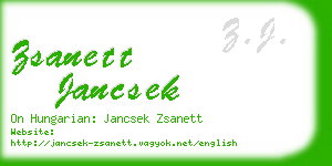 zsanett jancsek business card